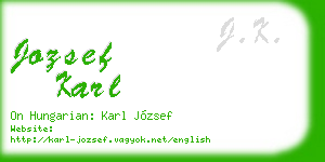 jozsef karl business card