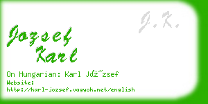 jozsef karl business card